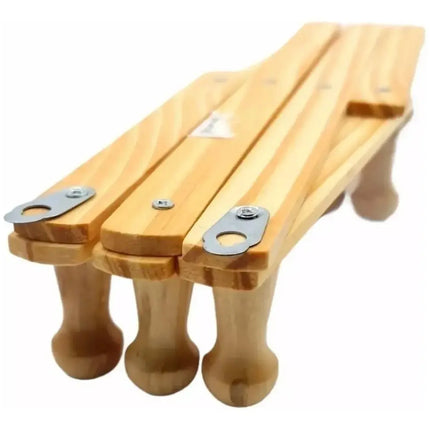 Perchero Madera Acordeón Plegable 10 Ganchos Ajustable Pared