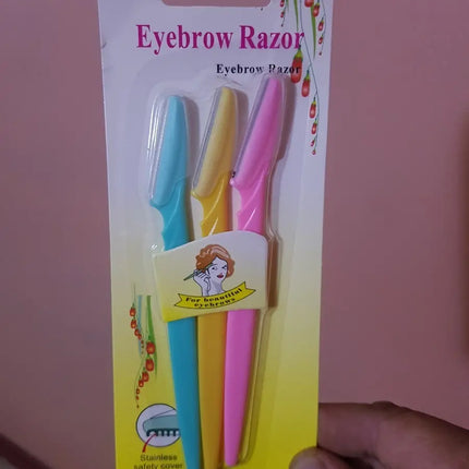 Pack X 3 Perfilador Cejas, Navaja, Modelador Cejas Rasurador