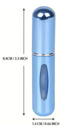 Perfumero Viajero Atomizador 5ml Metal Negro Spray Recargable Compacto