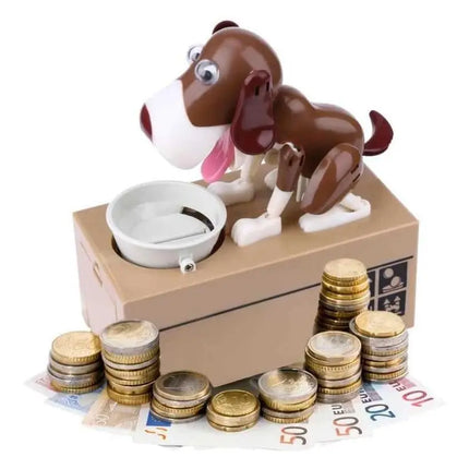 Alcancía Perro Come Monedas Roba Monedas Electrónico Pila AA
