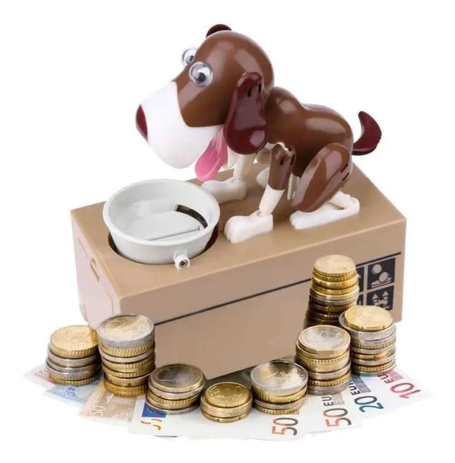 Alcancía Perro Come Monedas Roba Monedas Electrónico Pila AA