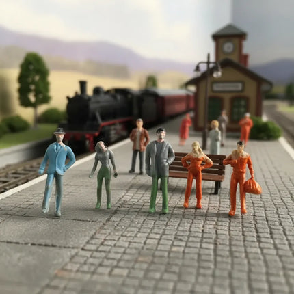 100 Personas 1:200 Color, Modelismo Ferroviario Tren Maqueta