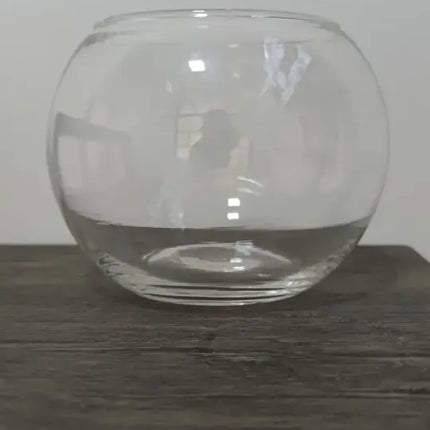 Pecera Vidrio O Bombonera Vidrio Dulcera 750ml, 9x12cms Transparente