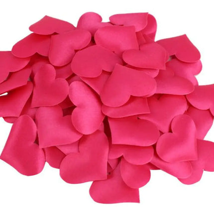 Pétalos En Forma De Corazón Rojo De Tela 3cms, 100 Unid Rojo