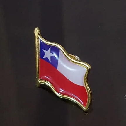 1 Piocha, Pin, Bandera Chilena Metálica, Botón, Chile