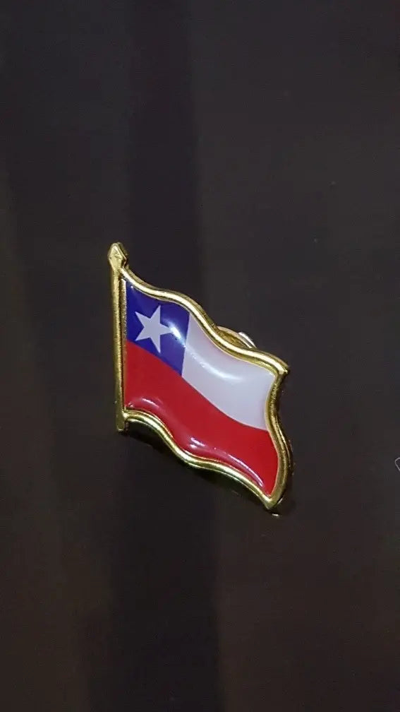 1 Piocha, Pin, Bandera Chilena Metálica, Botón, Chile