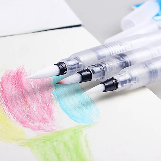 6 X Pincel Recargable Agua Para Acuarela Aqua Brush Pen