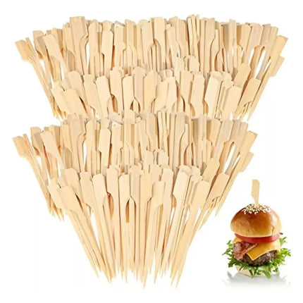 Brochetas Palillos Pincho Banderita Bambú 12cm 100 Unidades