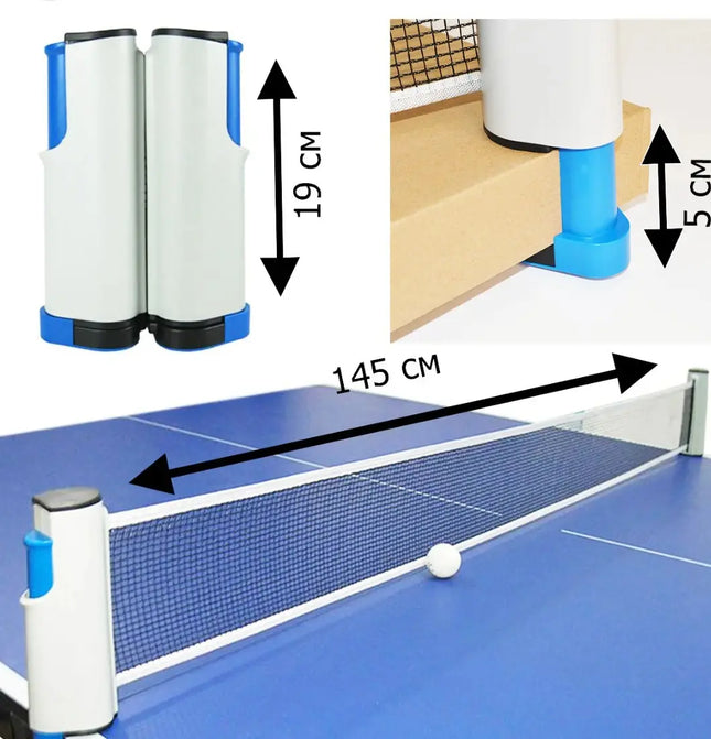 Red De Ping Pong Retráctil Portátil Ajustable Malla