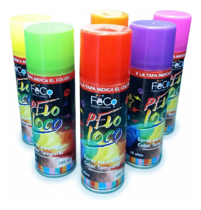 Pack 3 Pintura Para Cabello Pelo Temporal Colores Tipo Spray 3 TONOS AL AZAR