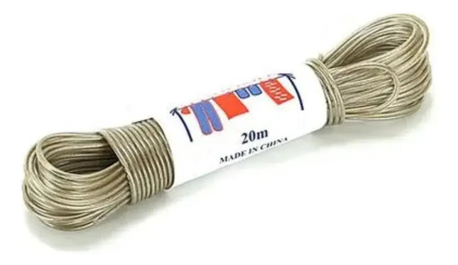 Piola O Cable De Acero Cuerda 3mm Rollo 20 Mts Plastificado
