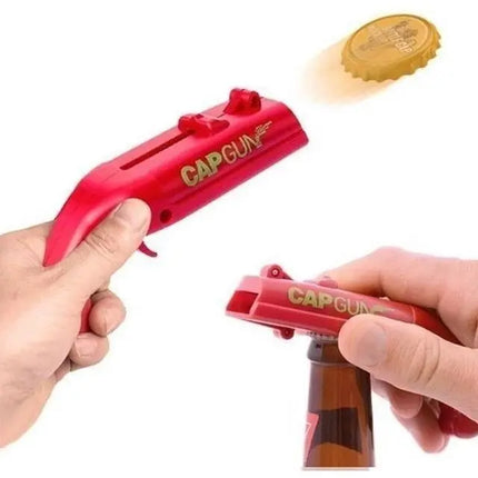 Cap Gun Pistola Destapador De Cerveza Dispara Tapas, Llavero