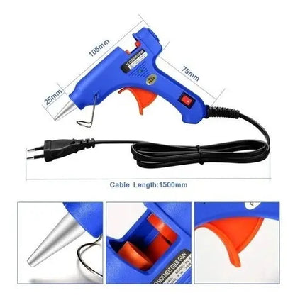 Pistola Eléctrica De Silicona (barra 7 Mm) 20w + 24 Barras