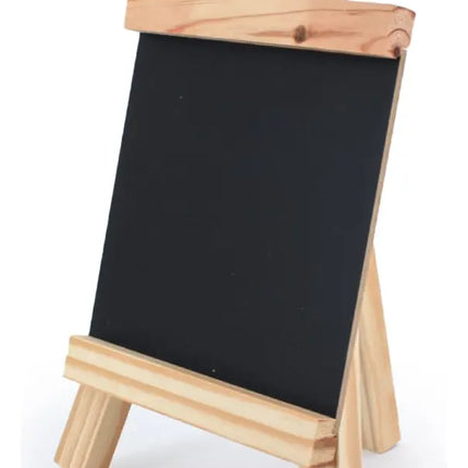 Pizarra + Atril Madera Caballete Pizarra Tiza 25 X 48cm Negro