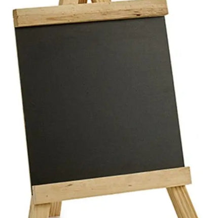 Pizarra + Atril Madera Caballete Pizarra Tiza 25 X 48cm Negro