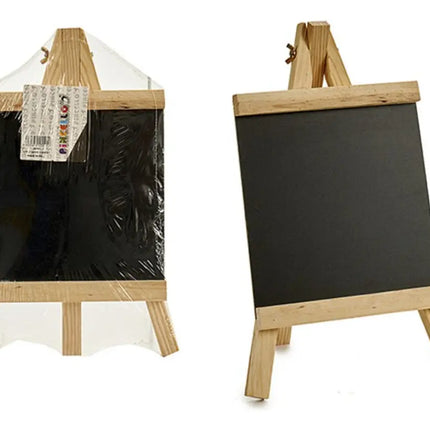 Pizarra + Atril Madera Caballete Pizarra Tiza 25 X 48cm Negro