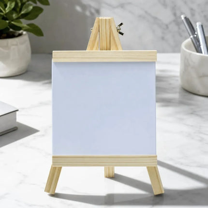 Pizarra Blanca Acrílica + Atril Madera Caballete 16x29cm
