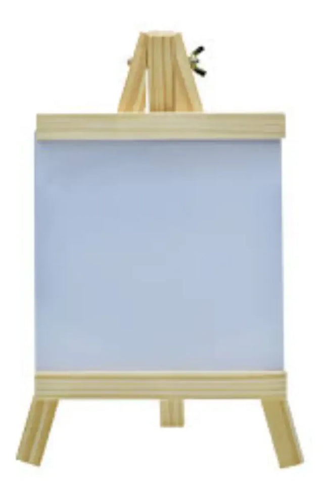 Pizarra Blanca Acrílica + Atril Madera Caballete 16x29cm