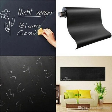 Pizarra Adhesiva Negra Para Tiza, Sticker 2mts Negro