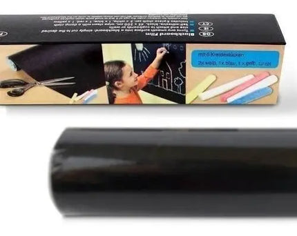 Pizarra Adhesiva Negra Para Tiza, Sticker 2mts Negro