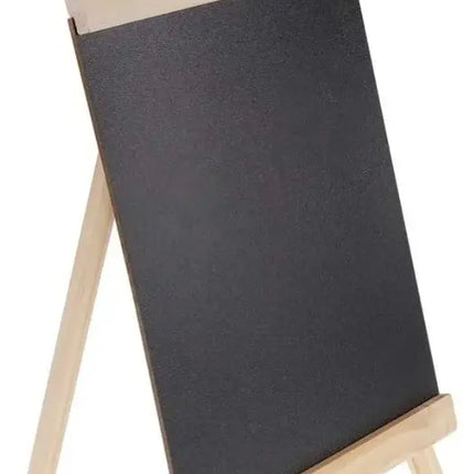 Pizarra Negra + Atril Madera Caballete Pizarra Tiza 30x58cms Negro