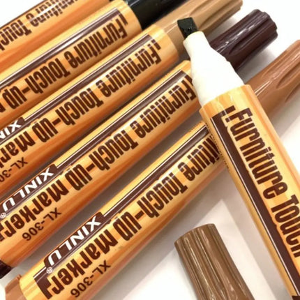 6 X Plumón Marcador Reparador De Madera Rayas Permanente