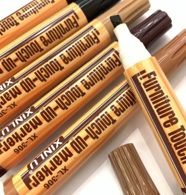 6 X Plumón Marcador Reparador De Madera Rayas Permanente