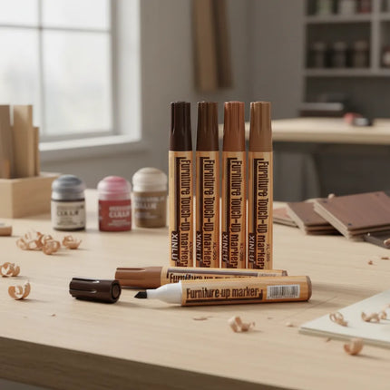 6 X Plumón Marcador Reparador De Madera Rayas Permanente