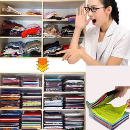 Organizador Poleras Camisas Armario Closet Documentos 10 Und trasparente