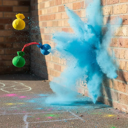 Juego Niños Guerra De Polvo Color. Bomba De Color 200 Tiros