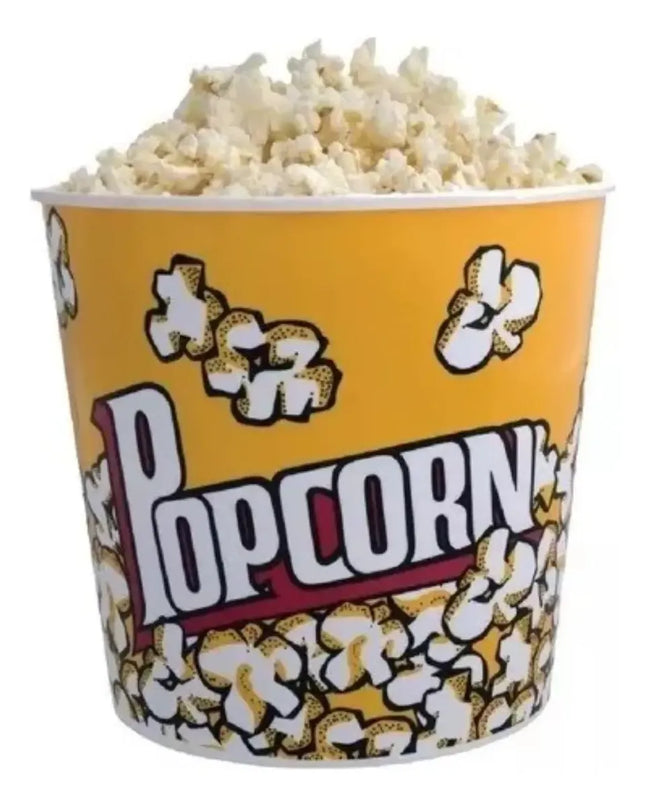 Set 2 Vasos Balde Plástico Cabritas O Pop corn 85 Oz 19x15 Amarillo