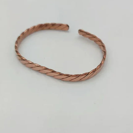 Pulsera De Cobre, Ajustable, Diseño Unisex #1 Dorado oscuro / 15.24 cm | 45.72 cm