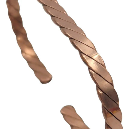 Pulsera De Cobre, Ajustable, Diseño Unisex #1 Dorado oscuro / 15.24 cm | 45.72 cm