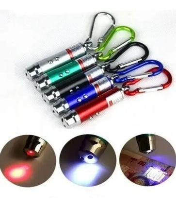 Puntero Láser 3 En 1 + Led + Luz Uv Detector Billetes Falso