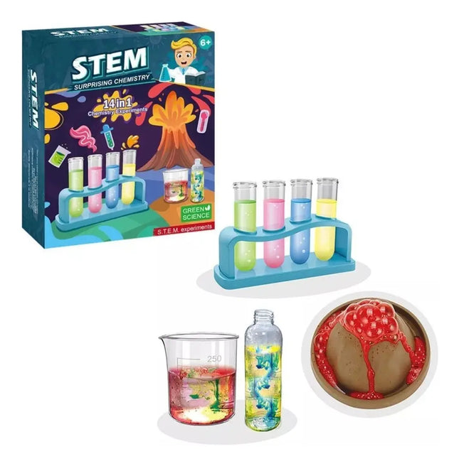 Juego De Química Ciencias Para Niños 14 Experimentos En 1