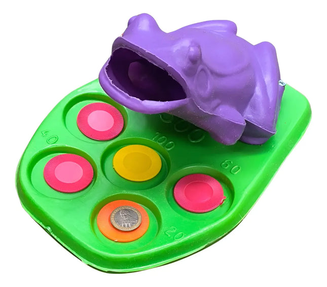 Juego Tiro A La Rana Juego Típico Rana Chilena, Plástico Verde