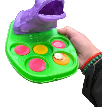 Juego Tiro A La Rana Juego Típico Rana Chilena, Plástico Verde