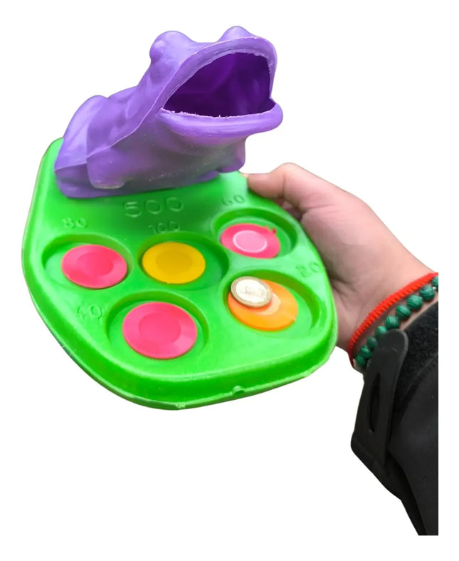 Juego Tiro A La Rana Juego Típico Rana Chilena, Plástico Verde