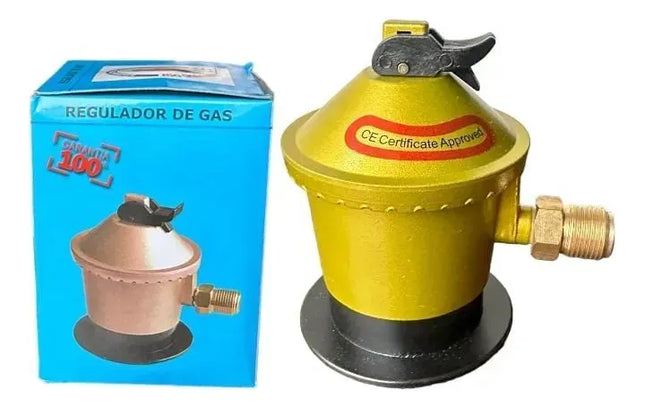 Regulador De Gas Licuado Válvula De 2-5-11-15kg Dorado Hilo Dorado / Brillante