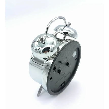 Despertador Campana Doble De Metal Vintage Retro Plateado