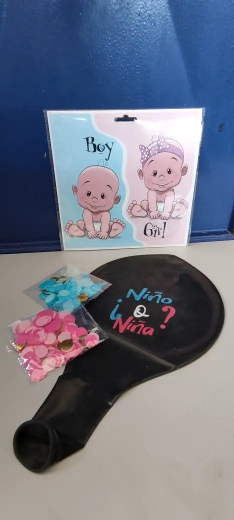 Globo Gigante Revelación De Genero Con Confeti Niño O Niña