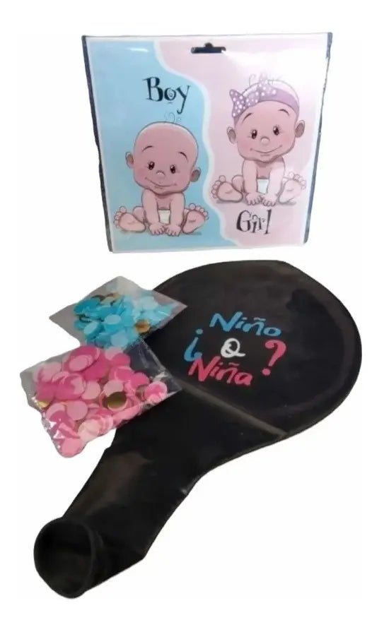 Globo Gigante Revelación De Genero Con Confeti Niño O Niña