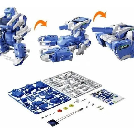 Juguete Educativo Robot Solar 3 En 1 Armable, Niño Azul