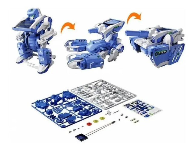 Juguete Educativo Robot Solar 3 En 1 Armable, Niño Azul