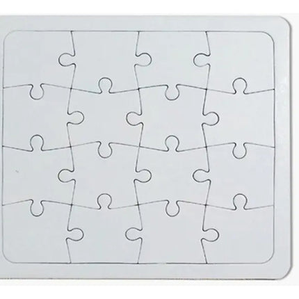 Rompecabezas En Blanco Para Dibujar Y Pintar, 16 Pz Cuadrado