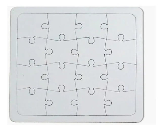 Rompecabezas En Blanco Para Dibujar Y Pintar, 16 Pz Cuadrado