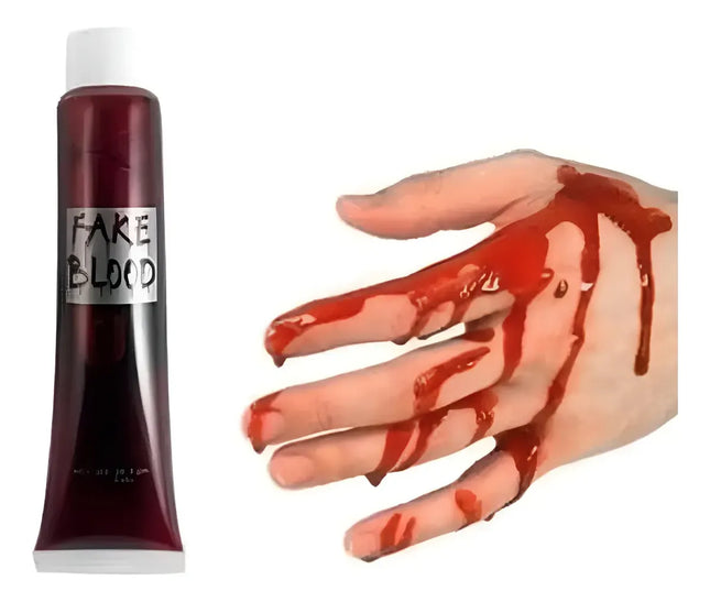 Sangre Falsa Artificial Maquillaje + Jeringa. Minifiestas