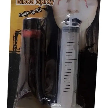 Sangre Falsa Artificial Maquillaje + Jeringa. Minifiestas