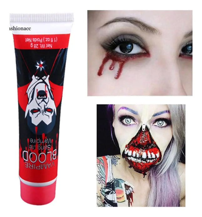 Sangre Falsa Artificial Maquillaje 28grs . Minifiestas ROJO CARMESI