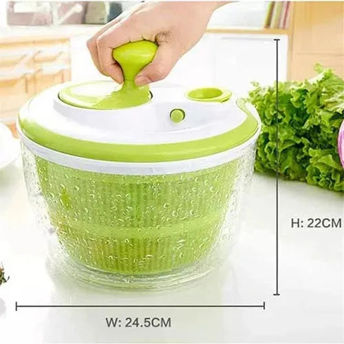 Centrifuga Secador De Lechuga Frutas Salad Spinner Color  Verde